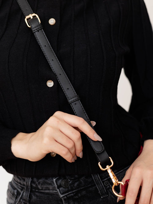 black purse strap
