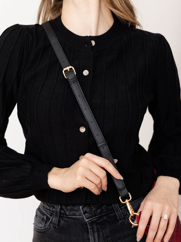 black purse strap