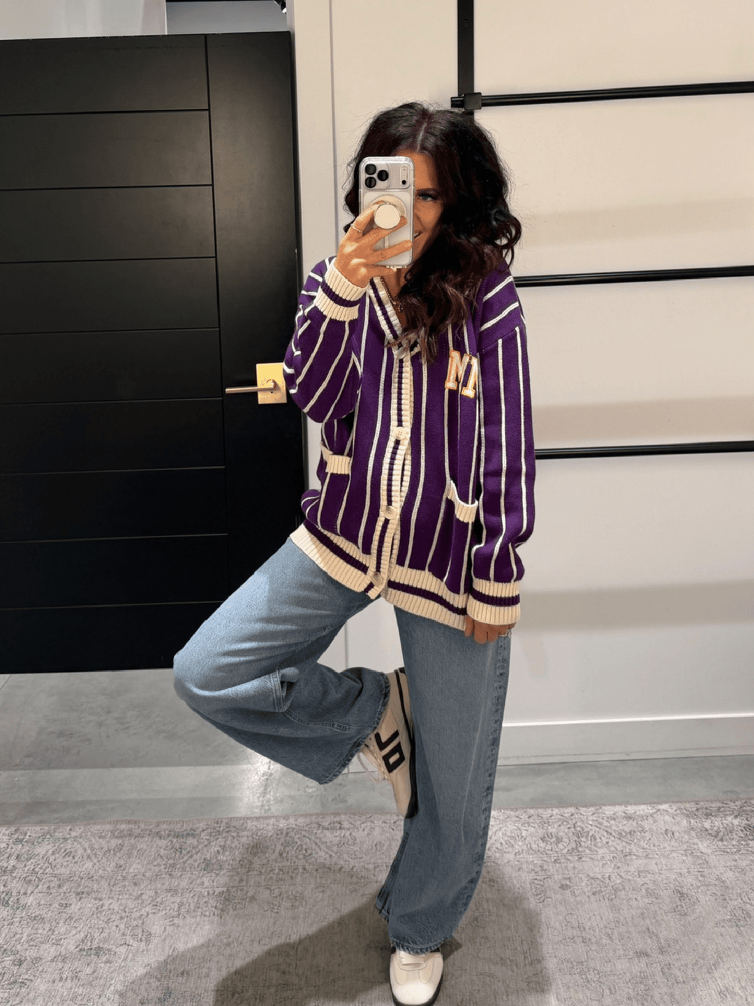 Minnesota Aplique Stripe Cardigan