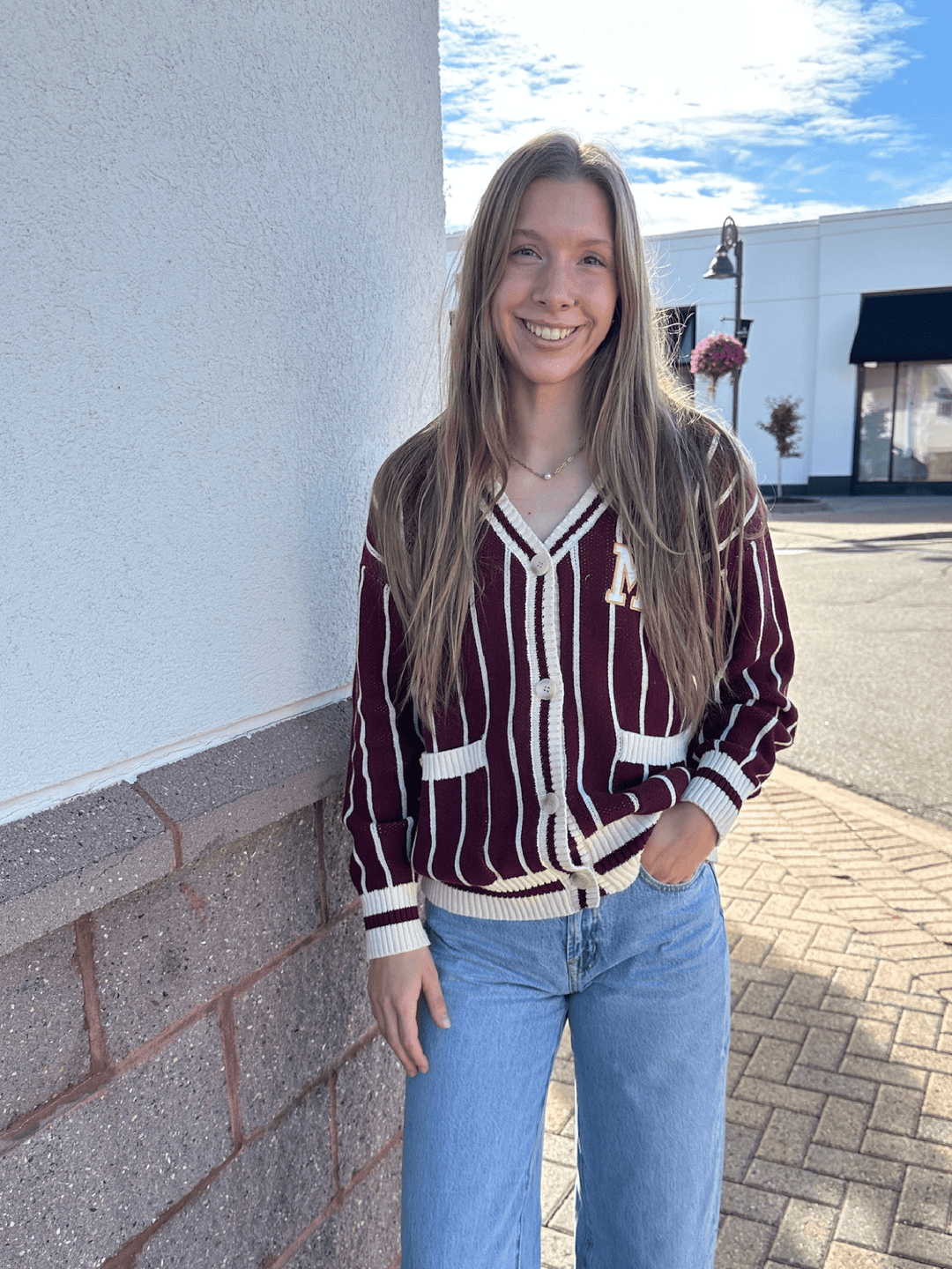 Minnesota Aplique Stripe Cardigan