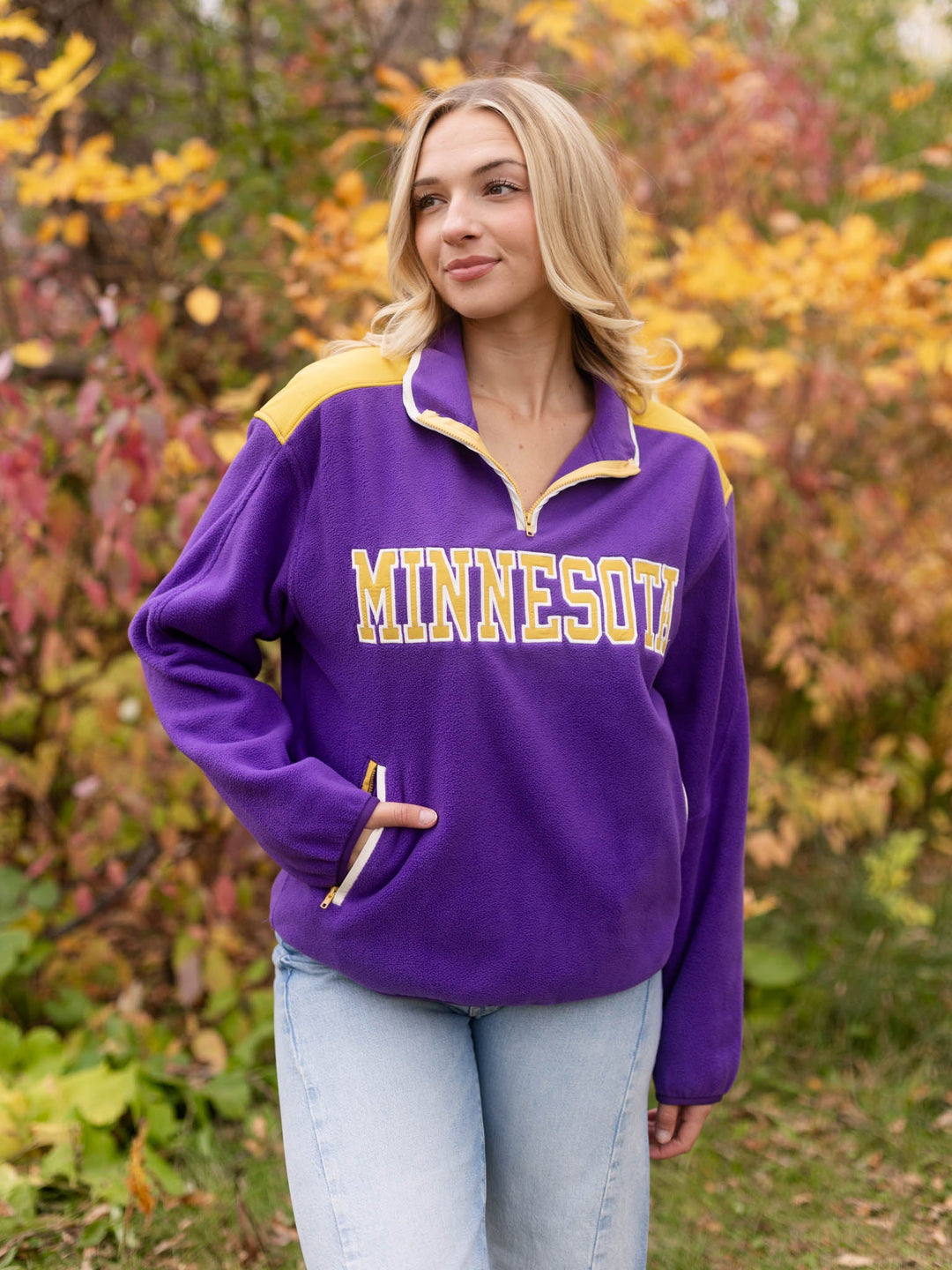 purple sweatshirt