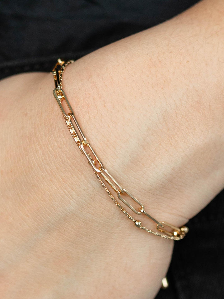 gold mixed layered chain