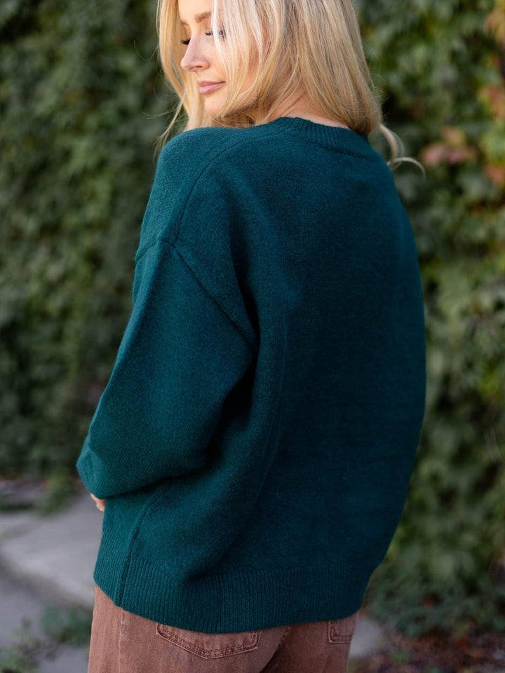 Moose Long Sleeve Crew Neck Sweater