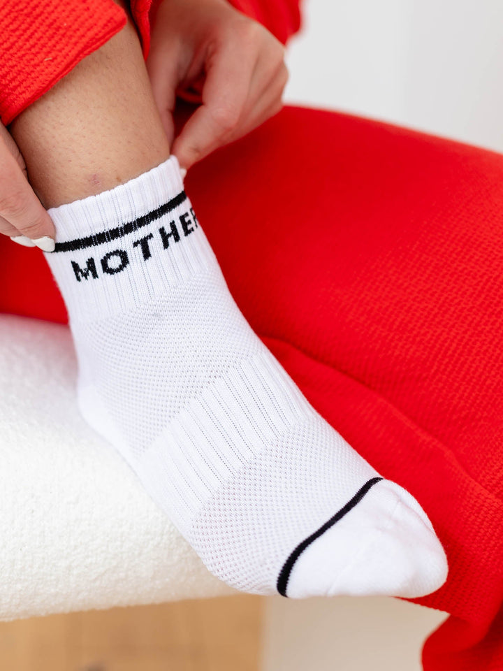 white motherfucker athleisure socks