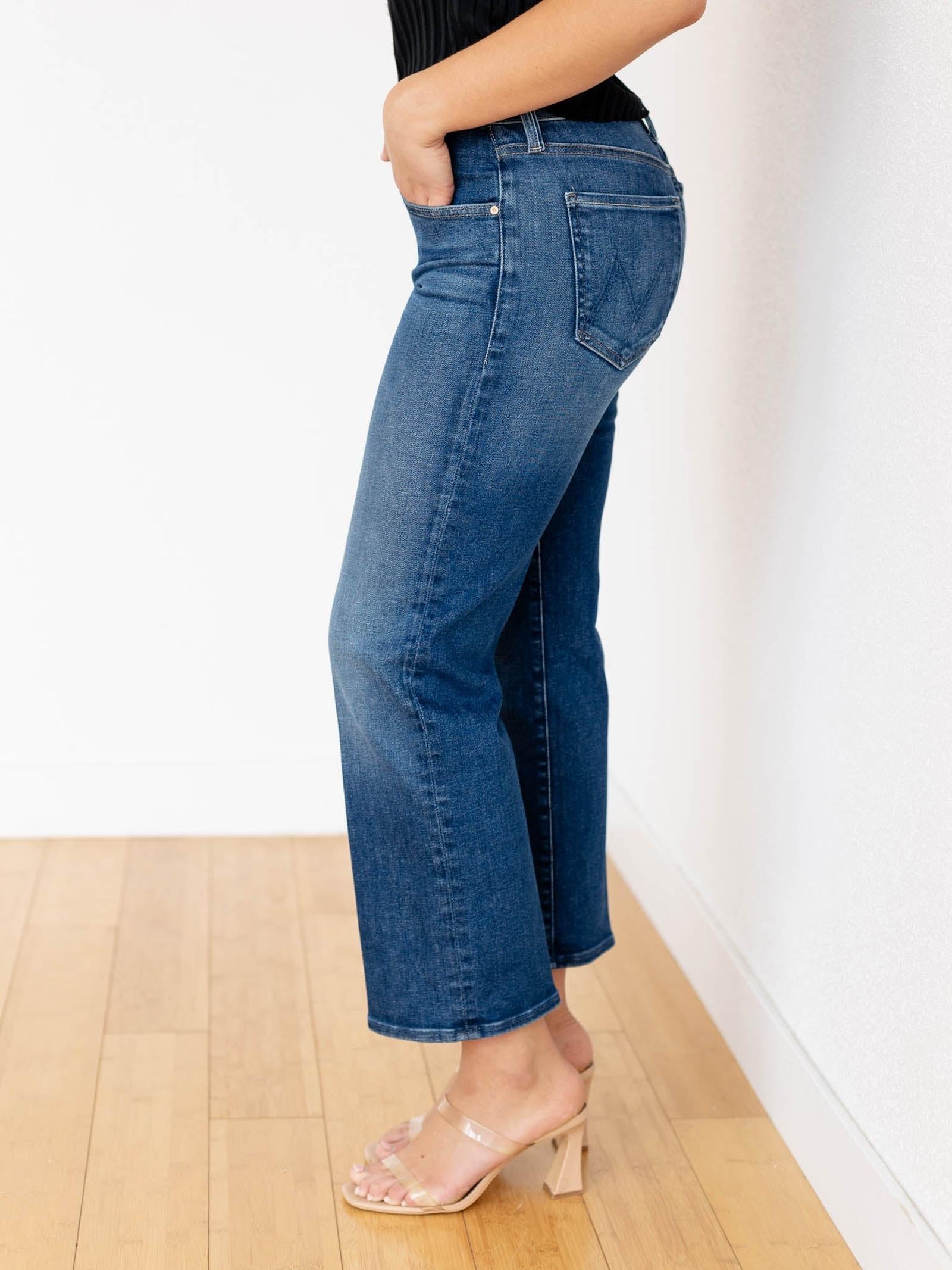 MOTHER The Mid Rise Rambler Zip Ankle Jeans | Leela and Lavender