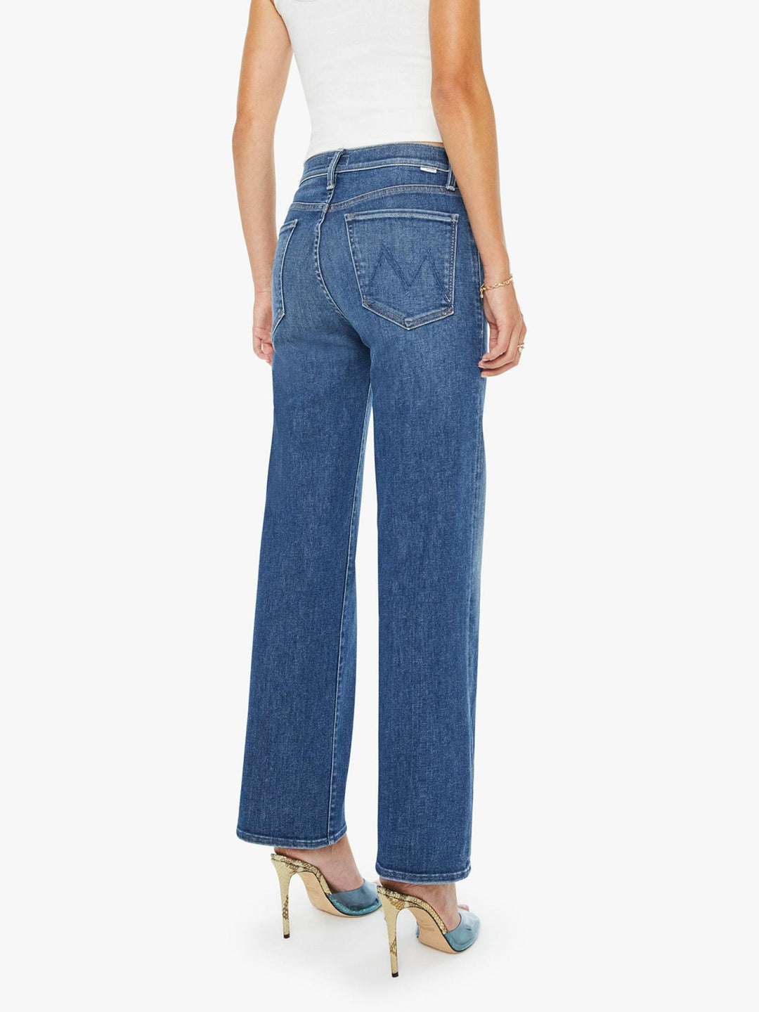 darker wash straight leg jeans