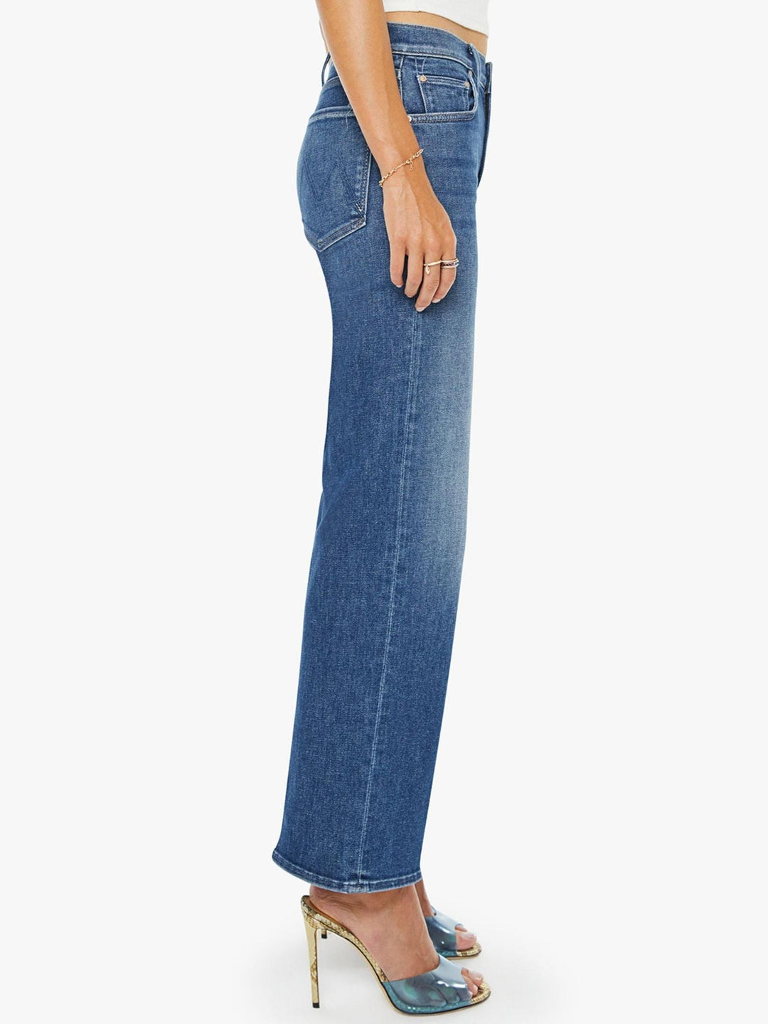 darker wash straight leg jeans