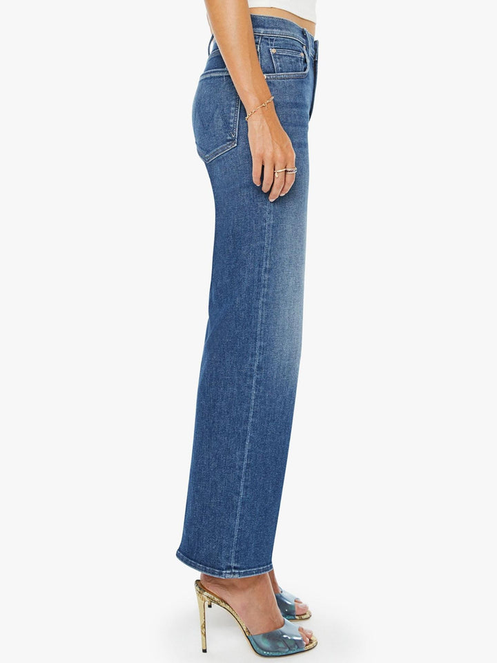 darker wash straight leg jeans