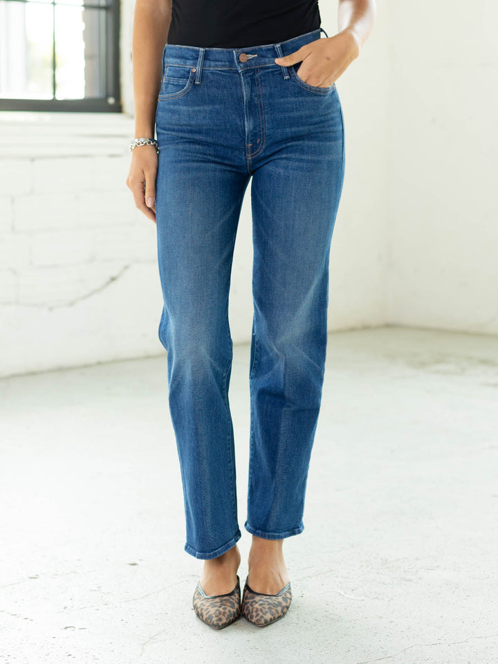 darker wash slim straight jeans