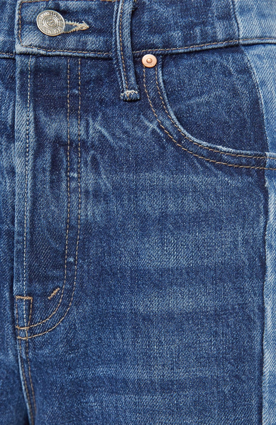 mother side panel dark wash denim