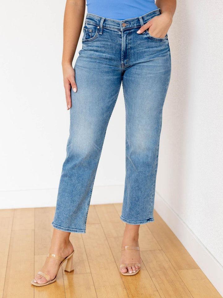 straight leg medium wash