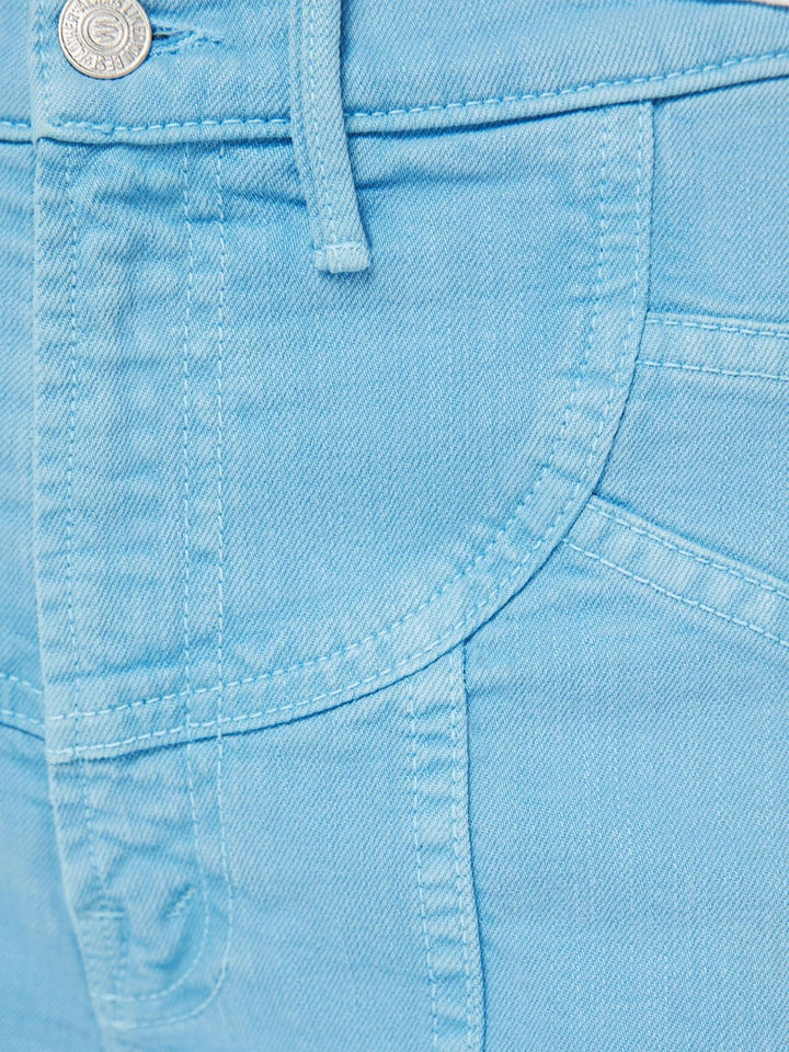 blue wide leg denim