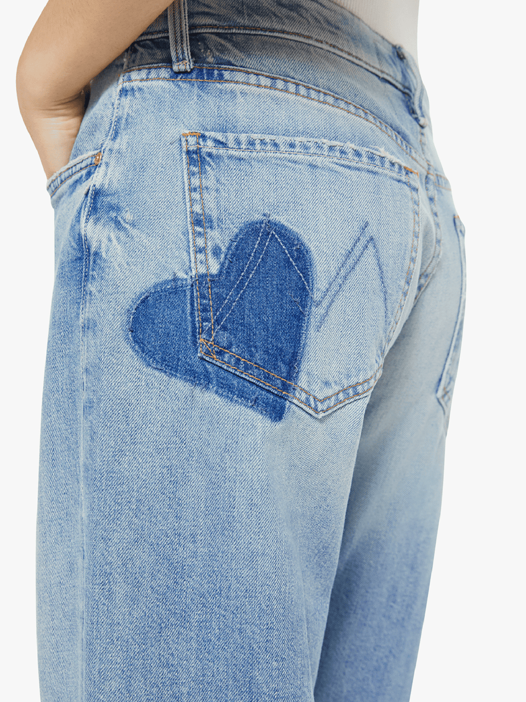 stitch detail denim