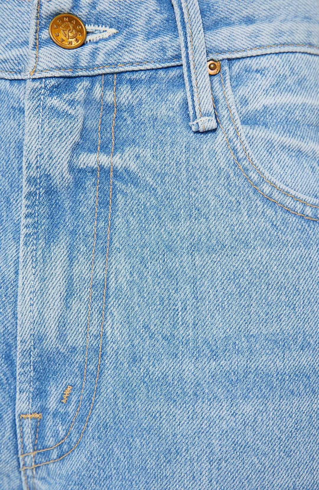 mother light wash wide leg denim 