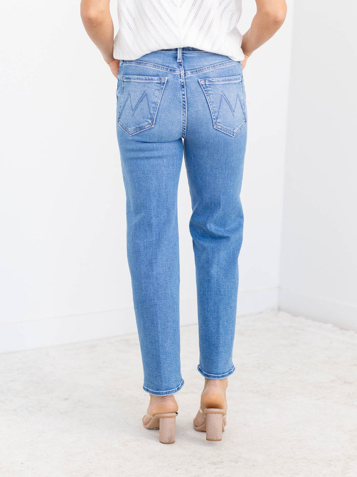 MOTHER Out Of The Blue Lil Rambler Zip FloodDenim jeans