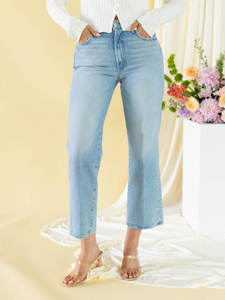 light wash mother denim