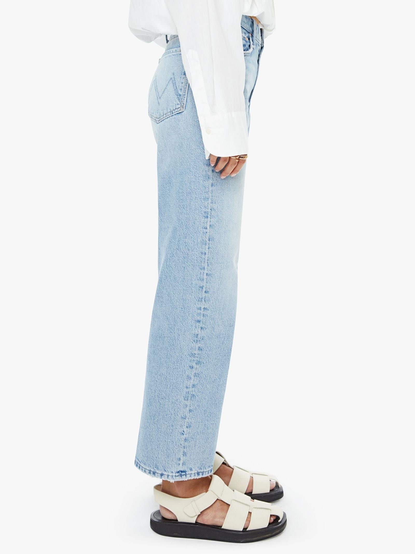 MOTHER The Rambler Zip Flood High-Rise Jeans | Leela and Lavender