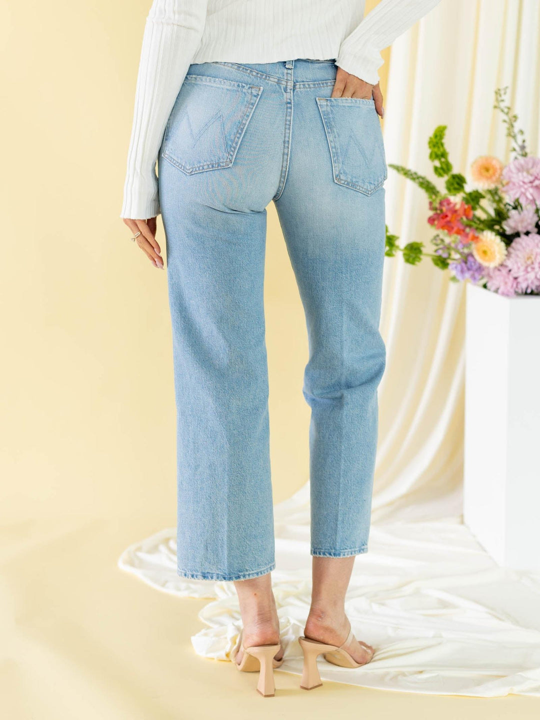light wash mother denim