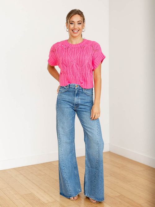 ultra wide leg medium wash denim