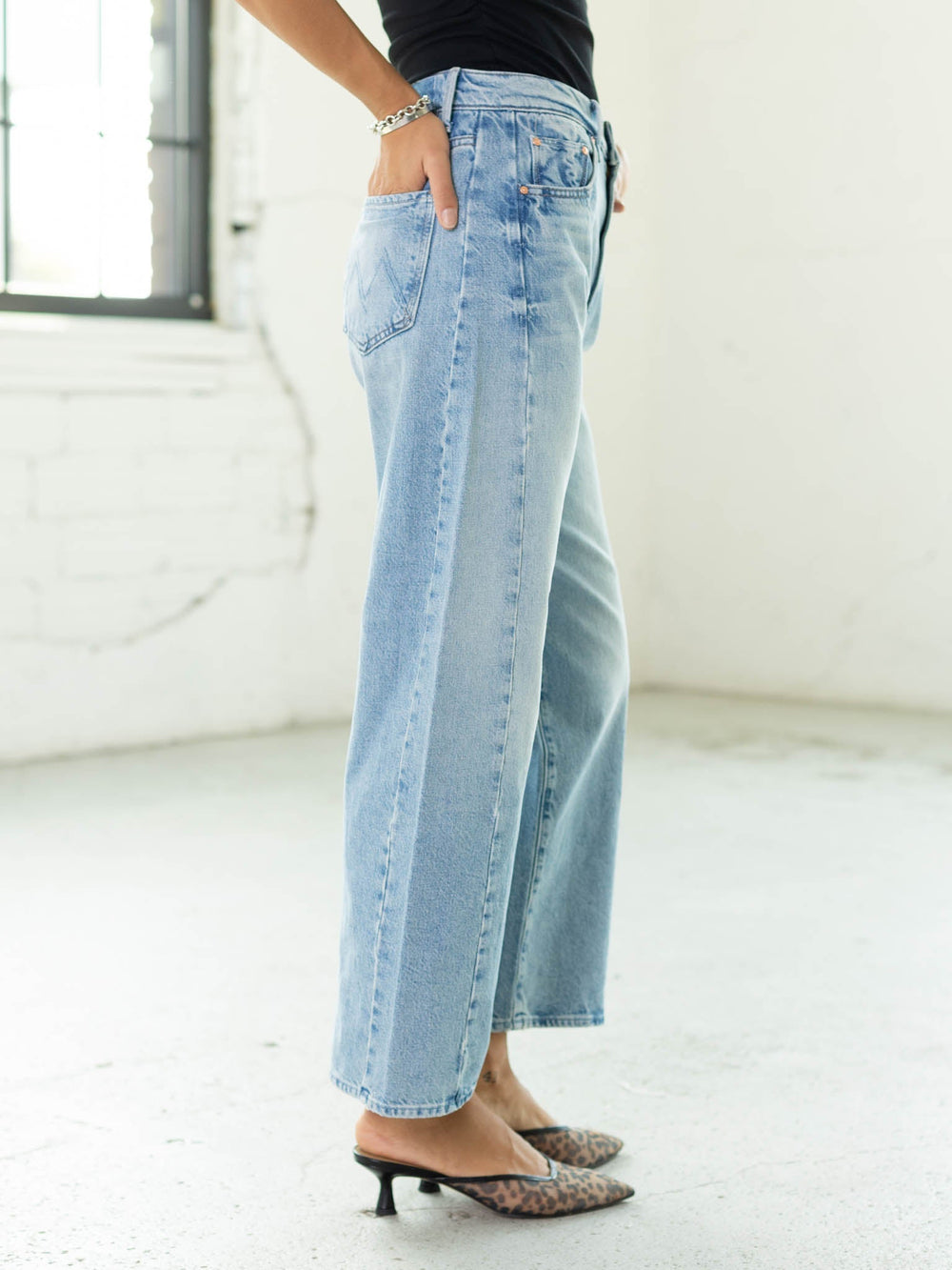 light wash barrel ankle denim