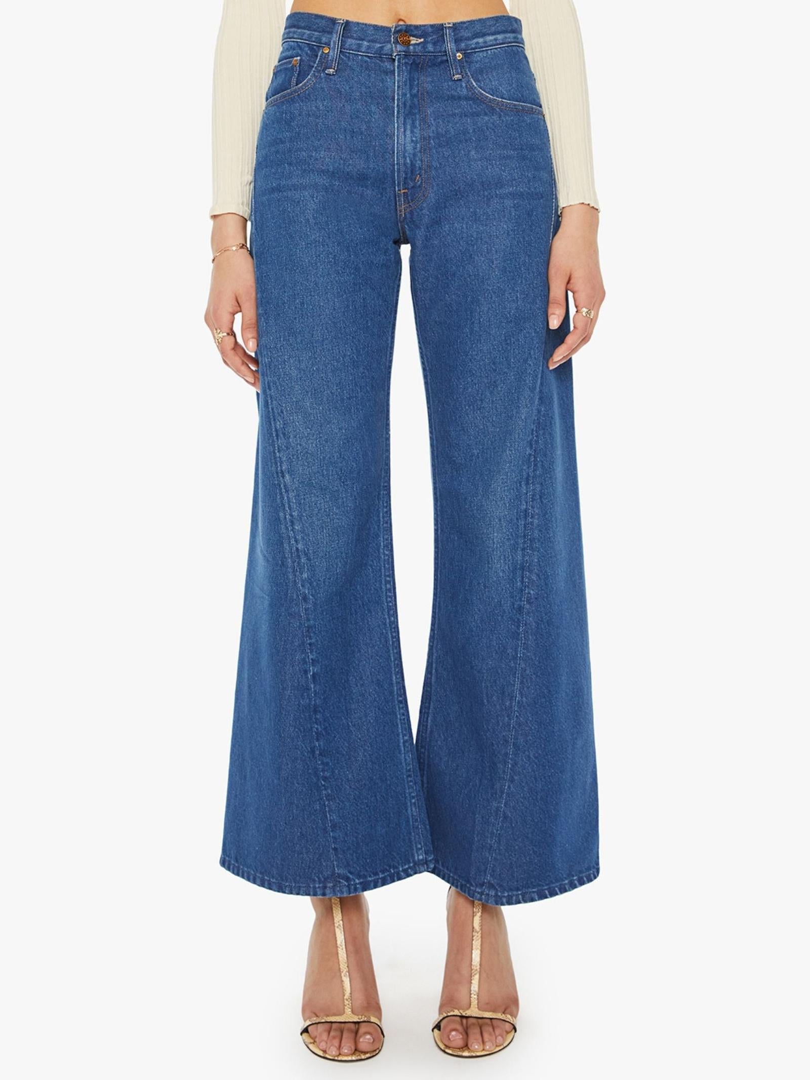 MOTHER Wide Leg High Rise Jeans | Yes Chef Lemon Twist Sneak