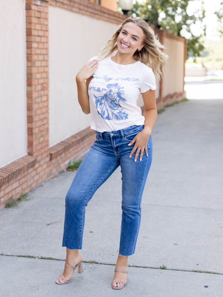 western mouthy women tee