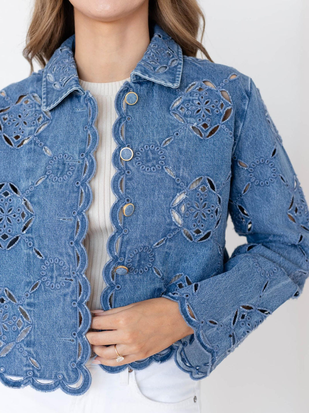 eyelet jacket