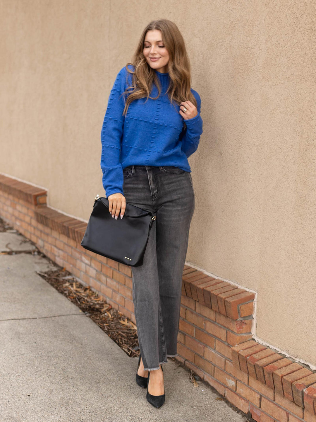 Mystree High Neck Pompom Detailed Jumper