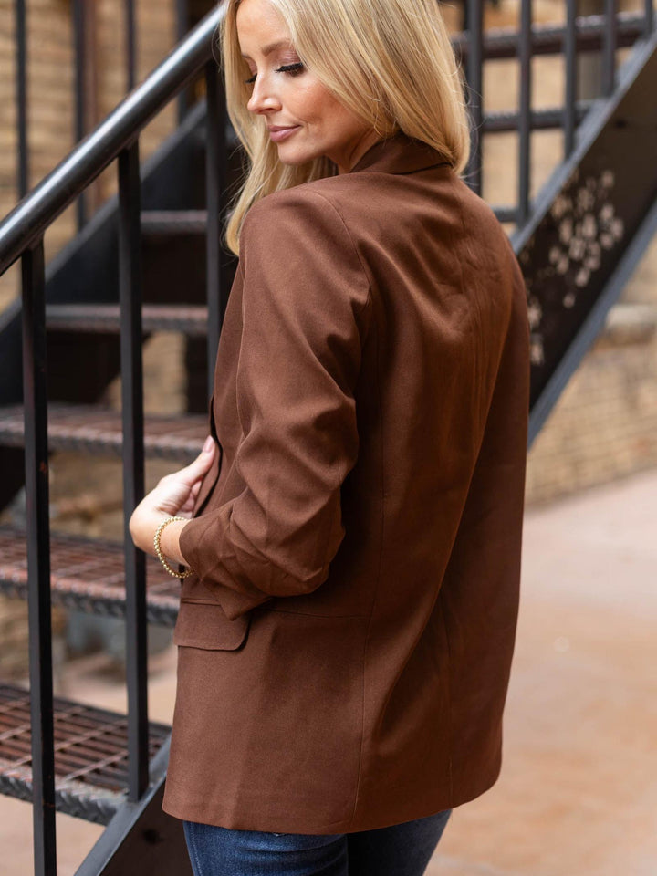 Mystree Solid Oversized Blazer