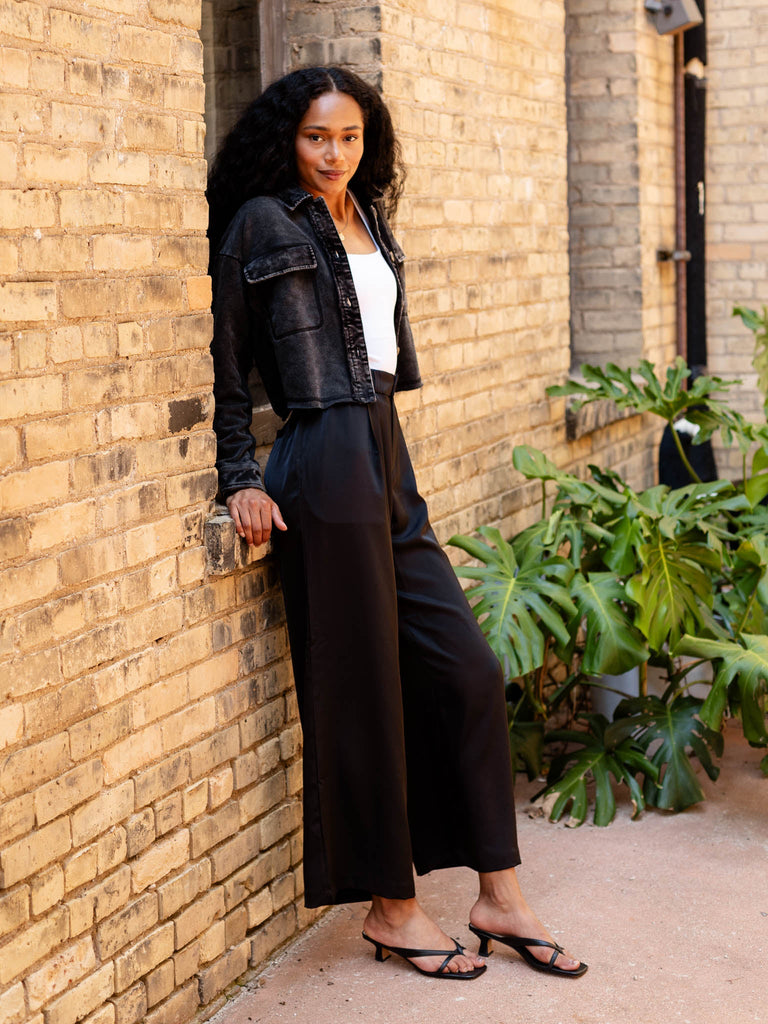 Mystree Washed Terry Cropped Jacket – Leela and Lavender