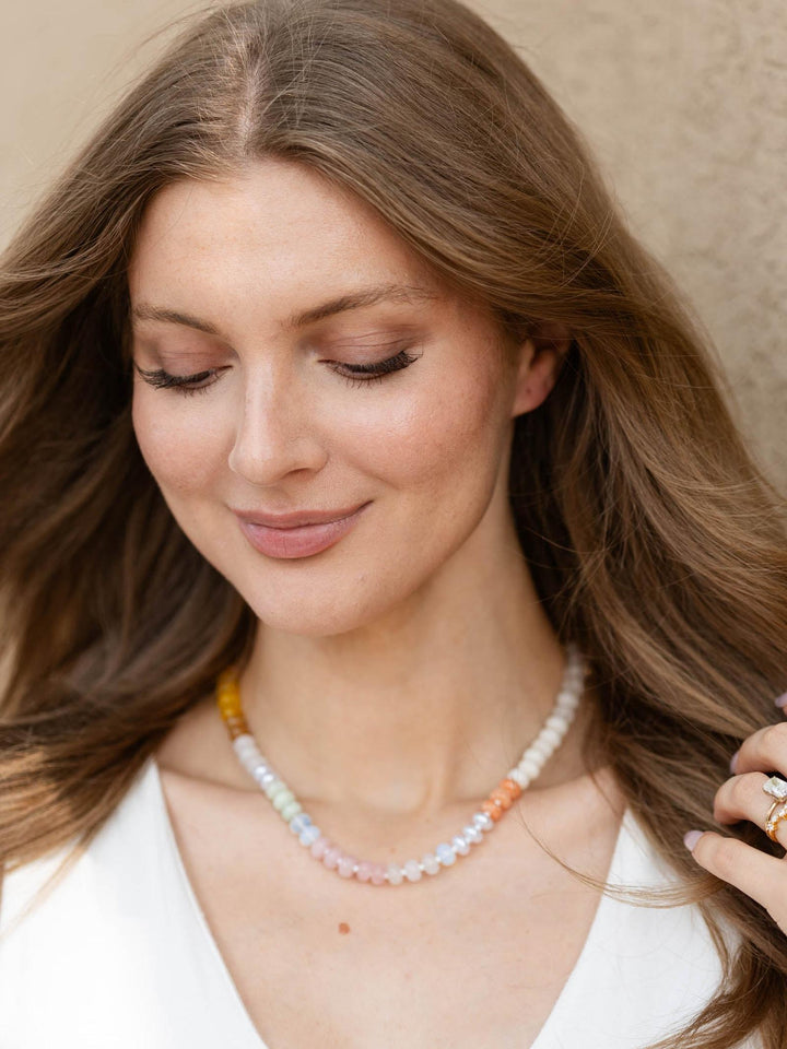 Natural Agate Beaded Necklace