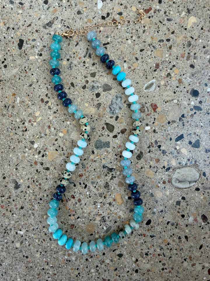 Natural Agate Beaded Necklace