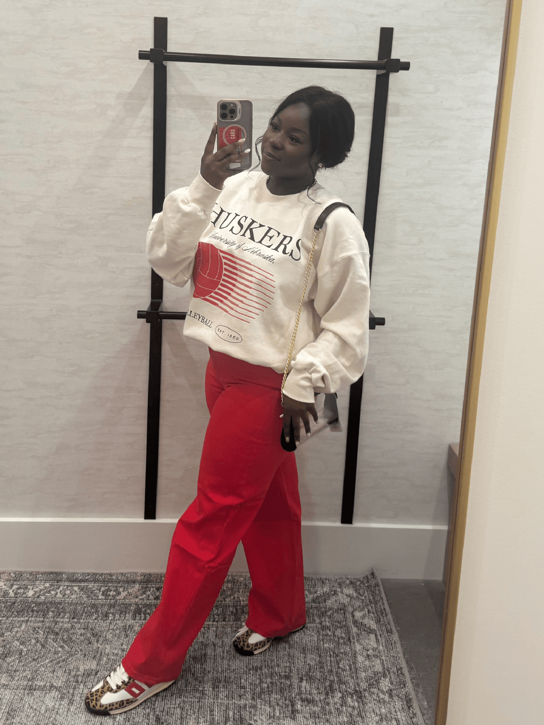 Nebraska Huskers Retro Split Volleyball Sweatshirt