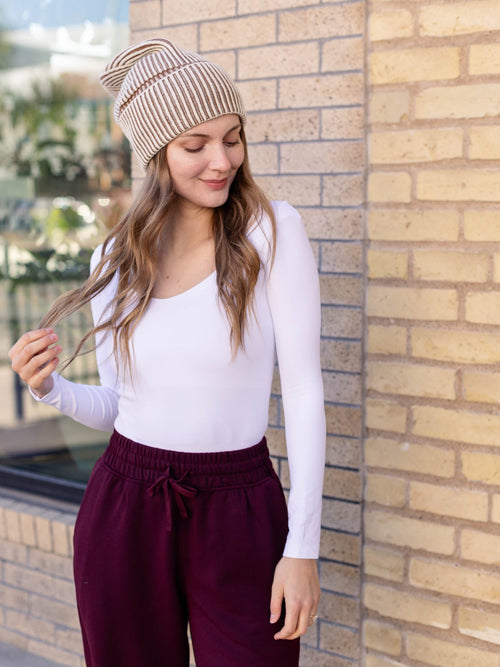 solid white fitted long sleeve