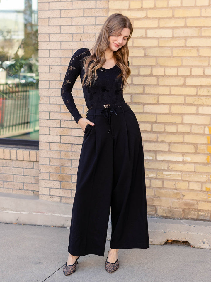 black lace long sleeve bodysuit