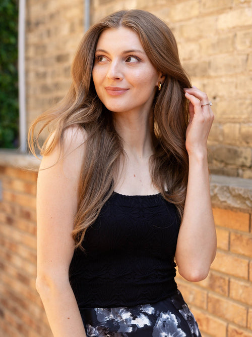 solid black textured top