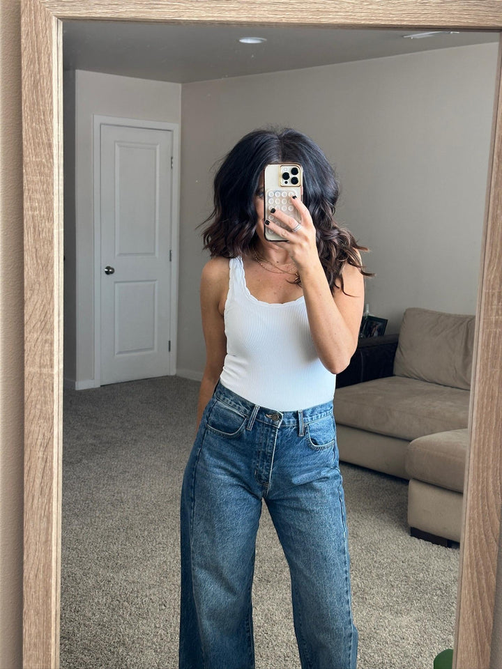 reversible basic white tank top