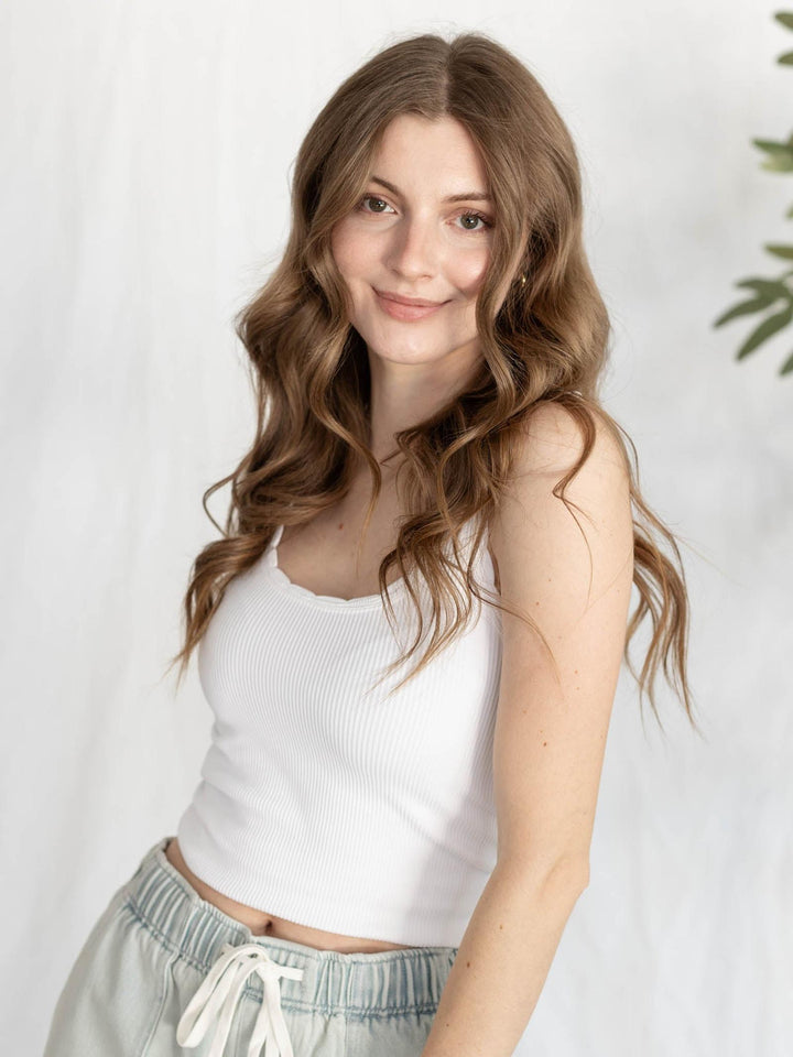 basic cami with scalloped neckline