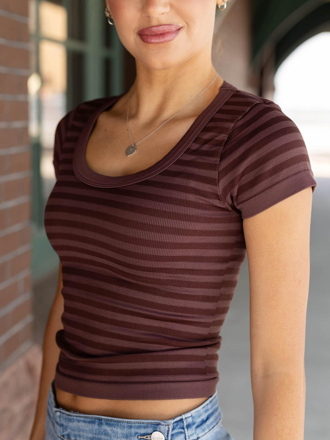 scoop neck tee shirt