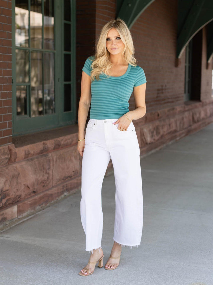 scoop neck tee shirt
