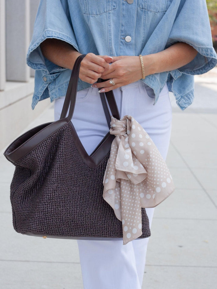 Ombre Polka Dot Satin Square Scarf