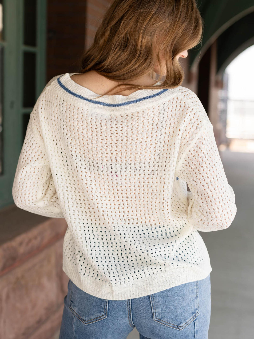 open knit lake sweater