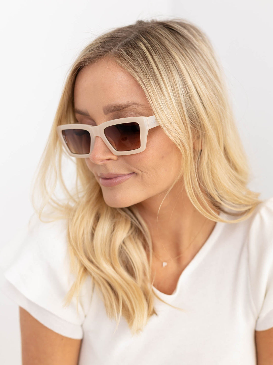 OTRA Fairfax Sunglasses - Frosted Ivory/Brown FadeSunglasses