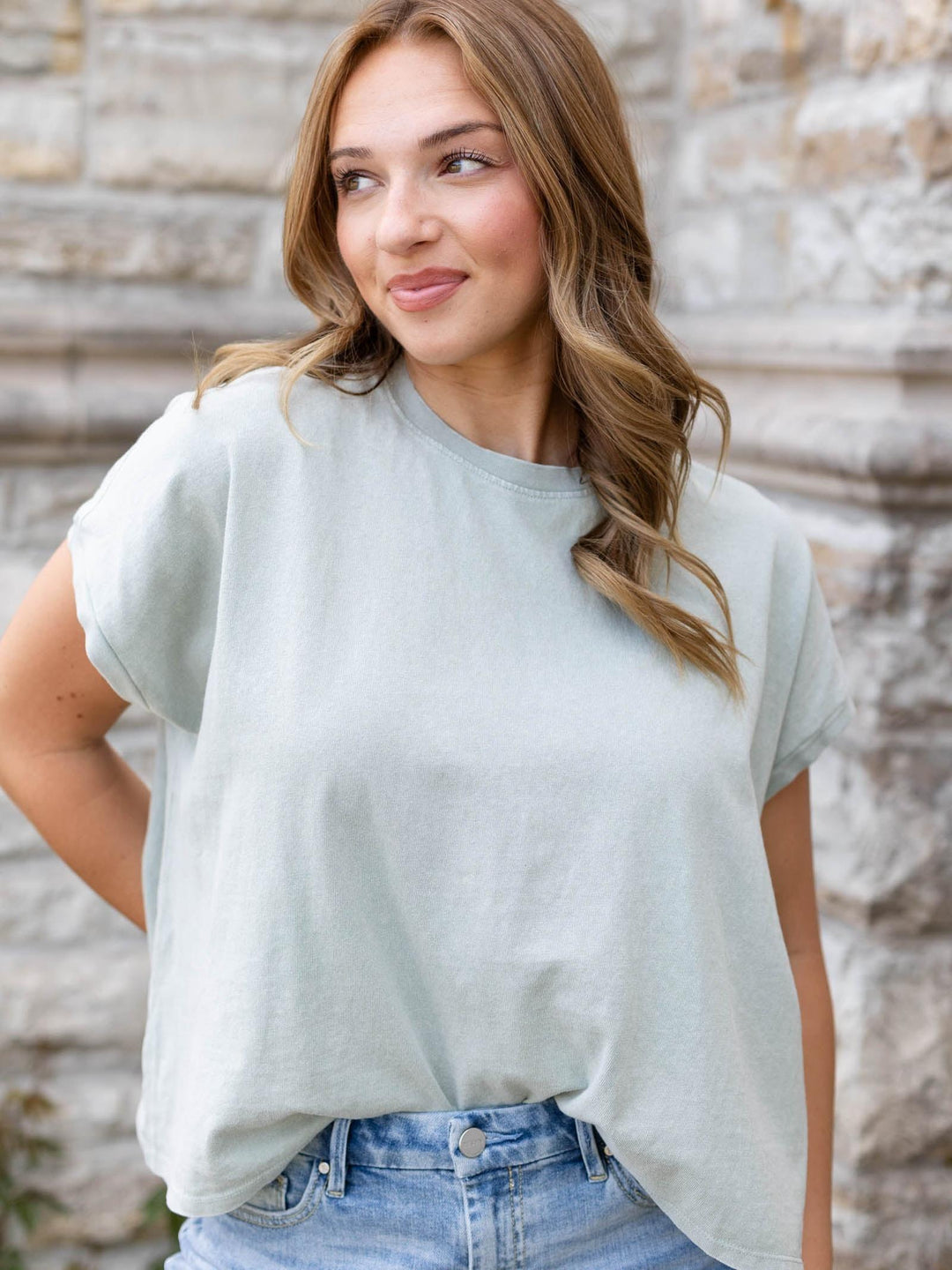 Oversized boxy washed tee
