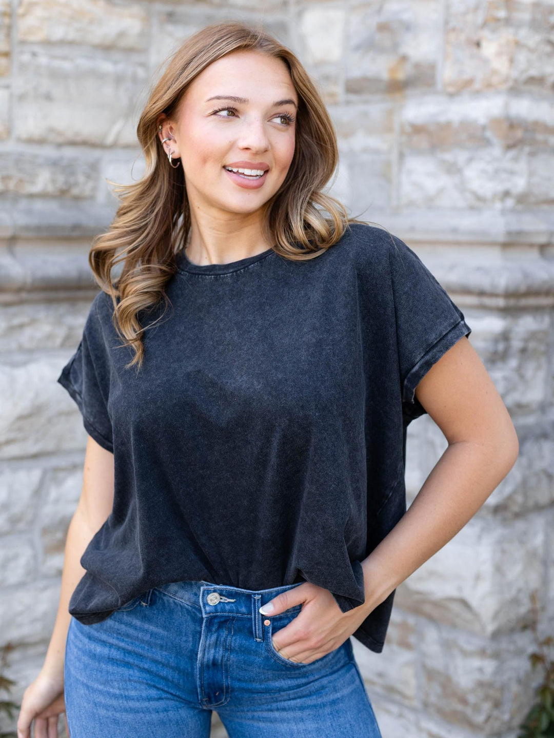 Oversized boxy washed tee