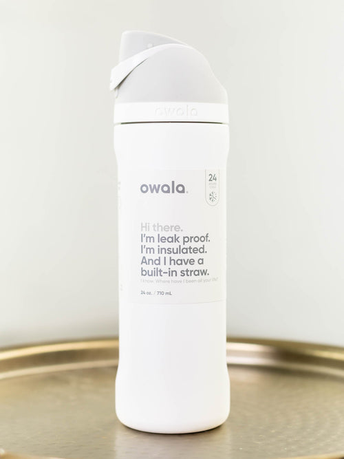 white neutral water bottle