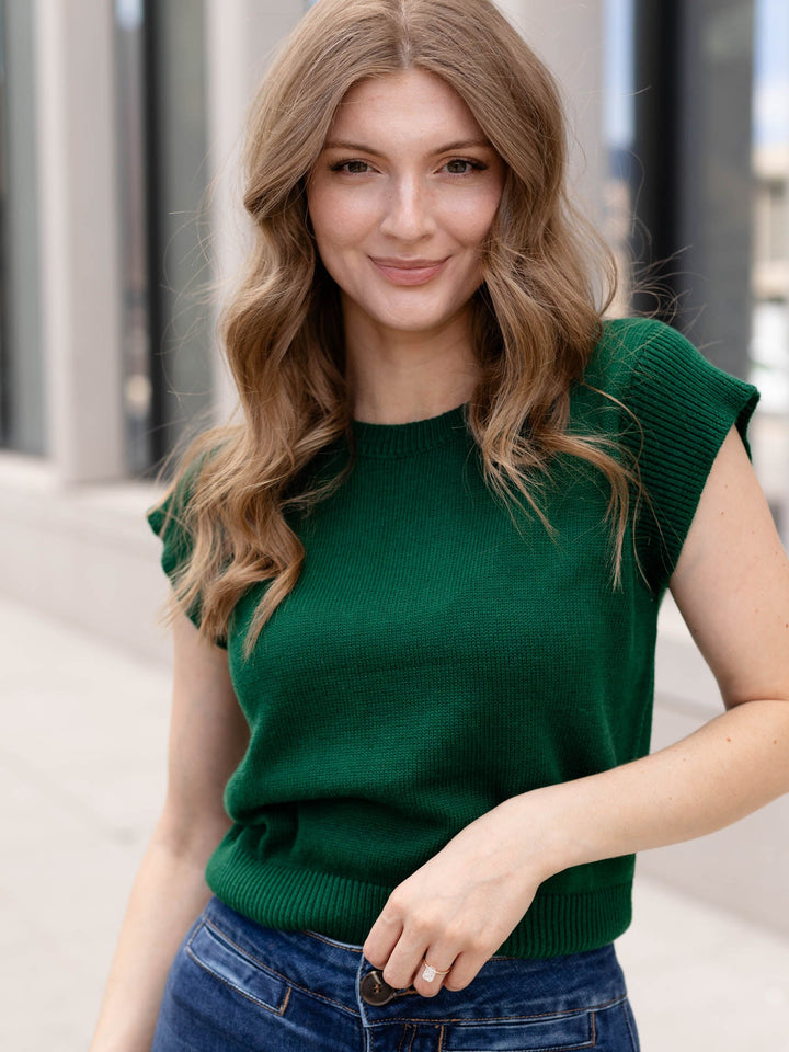 PINCH Cap Sleeve Knitted Top