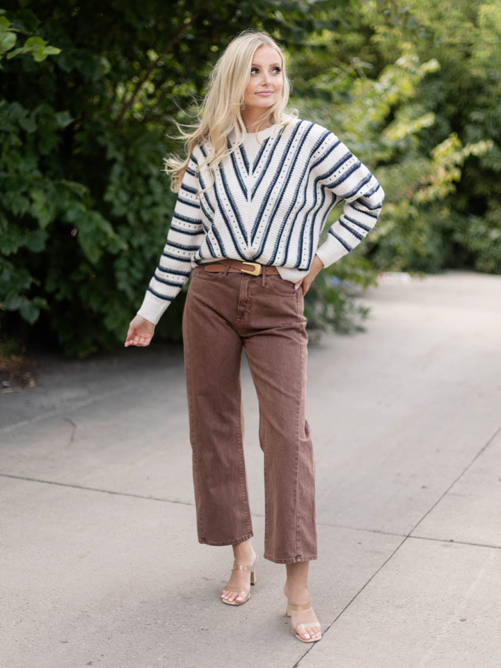 PINCH Chevron Pattern Knit Sweater
