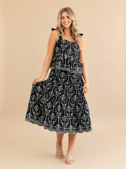 PINCH Embroidered Patch Skirt