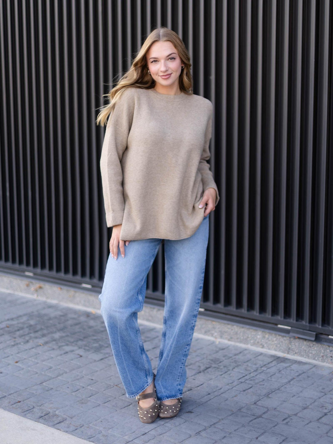 PINCH Oversized Ribbed Knit Sweater